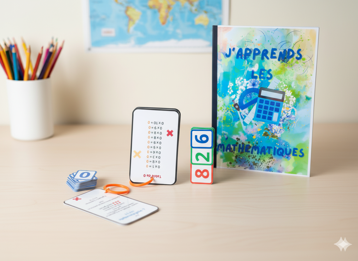 Kit J'apprends les Mathématiques (Cahier, Trousseau, Cartes)